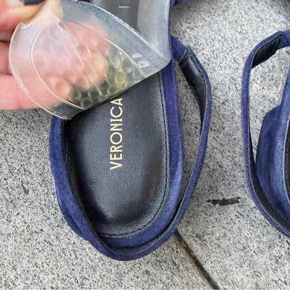 Veronica Beard Cecile Women Size 6.5M Indigo Black Slingback Cap Toe Block Heels - Picture 7 of 13